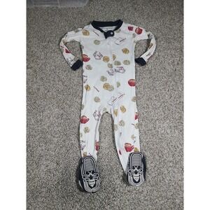 Burt's Bees Baby Christmas Holiday footed sleeper 18m